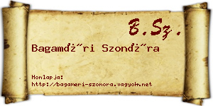 Bagaméri Szonóra névjegykártya